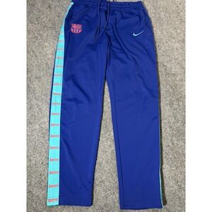 FC Barcelona Pants Mens XL Blue Soccer Nike Barca Side Stripe Track Warm Up